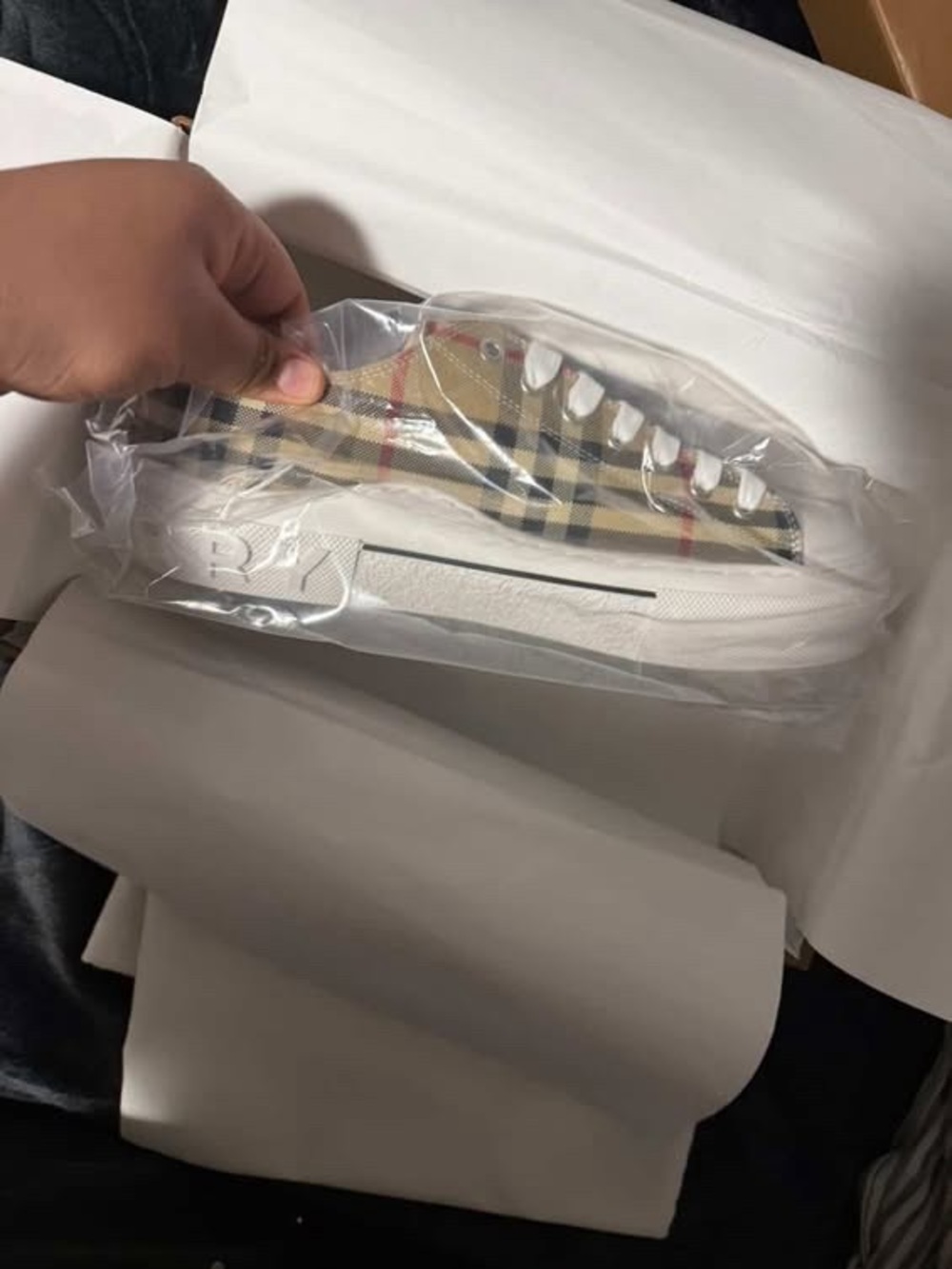 Burberry Black and White Branded Dust Bag - Picture 6 of 7